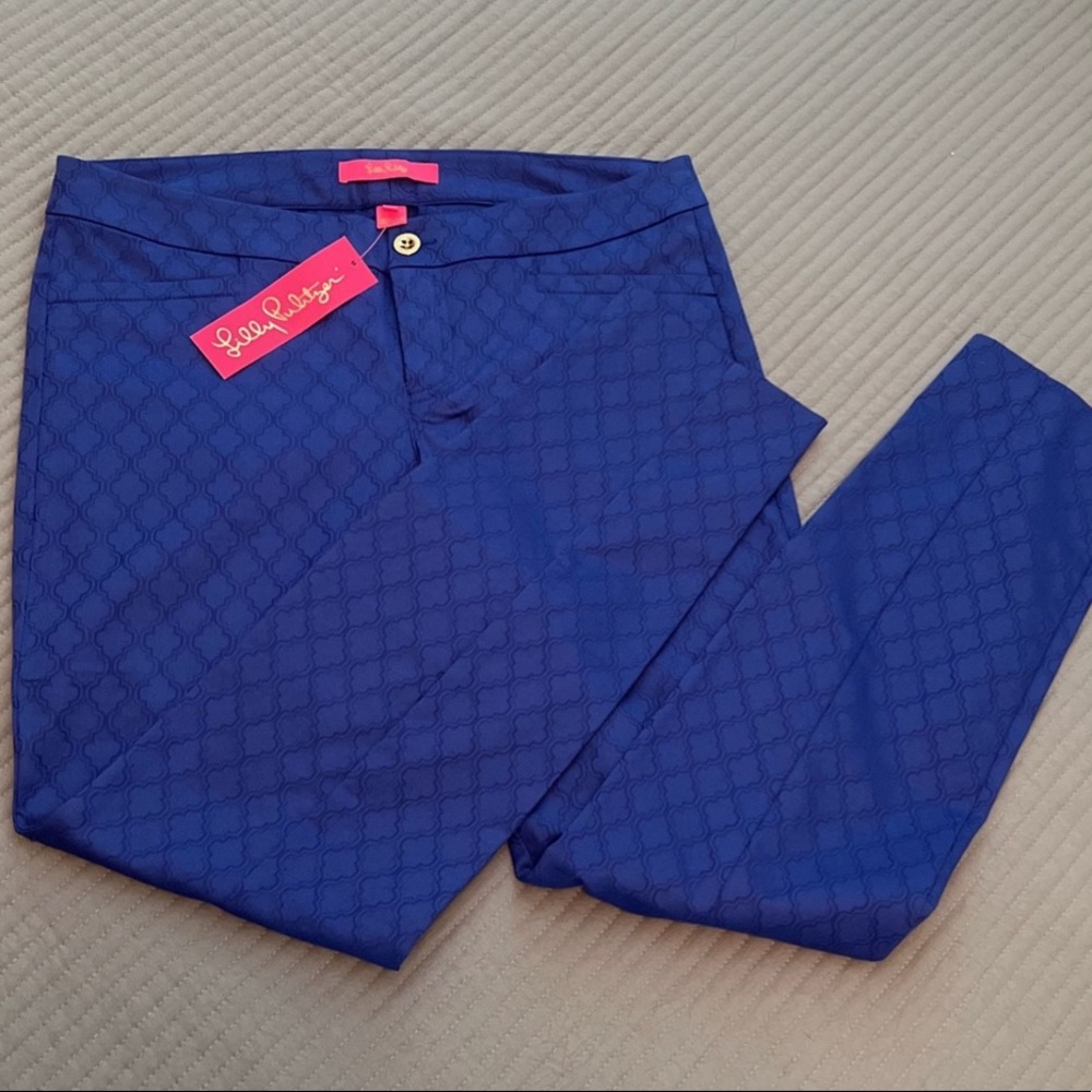 Lilly Pulitzer NWT Blue Ankle Pant 10